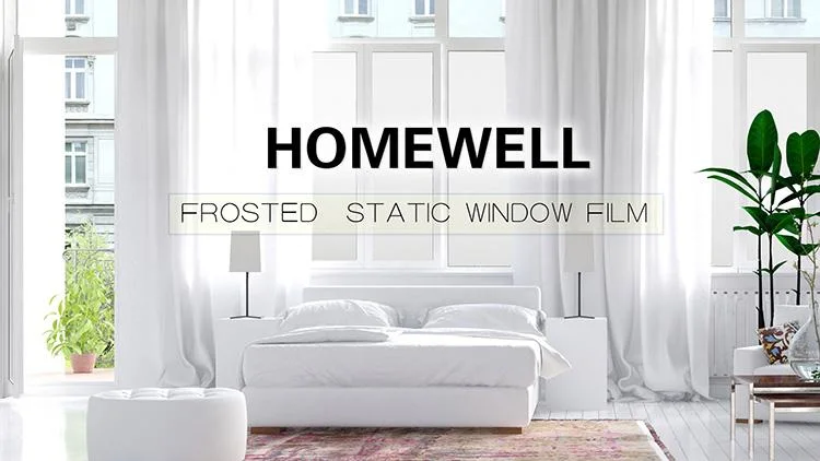 Frosted Static Cling Decorative Window Film Transparent Window Glass Films for Office/Home Decoration